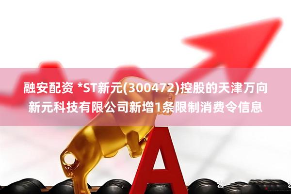 融安配资 *ST新元(300472)控股的天津万向新元科技有限公司新增1条限制消费令信息